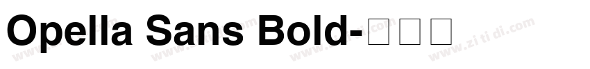 Opella Sans Bold字体转换